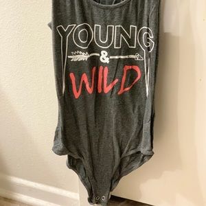 One Peice Grey Tank Top